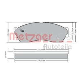 Compre Pastilhas de travão da METZGER 1170590 a um preço baixo por 27,78 €
