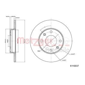 Achetez des Disque de frein METZGER 6110037 à prix pour 19,41 €