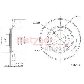 Achetez des Disque de frein METZGER 6110173 à prix pour 24,66 €