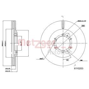 Acquista Disco freno da METZGER 6110203 a buon mercato per soli 52,38 €