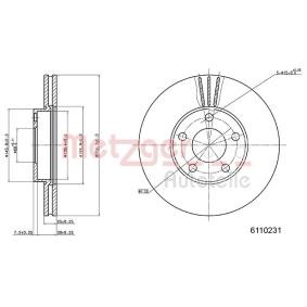 Achetez des Disque de frein METZGER 6110231 à prix pour 47,63 €