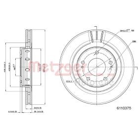 Comprar Disco de freno de METZGER 6110375 a bajo precio de 47,27 €