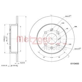 Bremsscheibe 6110400 für MG