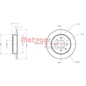 Comprar Disco de freno de METZGER 6110509 a bajo precio de 23,19 €
