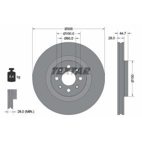 Acquista Disco freno da TEXTAR 92202203 a buon mercato per soli 93,57 €