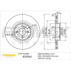 Comprar Disco de freno de FREMAX BD-9065 a bajo precio de 104,53 €