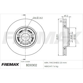 Acquista Disco freno da FREMAX BD-0302 a buon mercato per soli 103,10 €