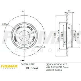 Acquista Disco freno da FREMAX BD-3564 a buon mercato per soli 67,68 €