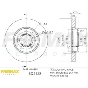 Acquista Disco freno da FREMAX BD-5158 a buon mercato per soli 113,99 €