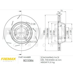 Comprar Disco de freno de FREMAX BD-3386 a bajo precio de 128,21 €