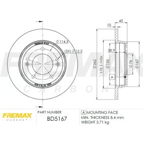Acquista Disco freno da FREMAX BD-5167 a buon mercato per soli 37,78 €