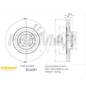 Comprar Disco de freno de FREMAX BD-6081 a bajo precio de 90,22 €