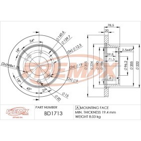 Acquista Disco freno da FREMAX BD-1713 a buon mercato per soli 120,65 €