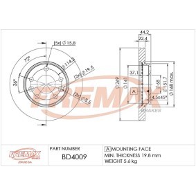 Comprar Disco de freno de FREMAX BD-4009 a bajo precio de 78,07 €
