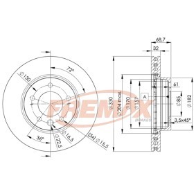 Comprar Disco de freno de FREMAX BD-3326 a bajo precio de 66,71 €