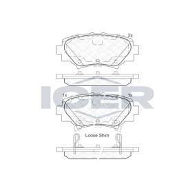 Compre Pastilhas de travão da ICER 182169 a um preço baixo por 29,42 €