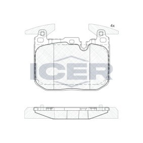 Compre Pastilhas de travão da ICER 182093 a um preço baixo por 53,68 €