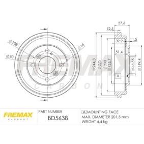 Comprar Tambor de freno de FREMAX BD-5638 a bajo precio de 52,61 €