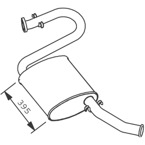 Endschalldämpfer 33312 für PEUGEOT