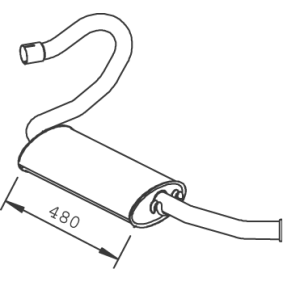 Endschalldämpfer 33325 für PEUGEOT