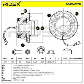 Radlagersatz 654W0128