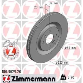 Achetez des Disque de frein ZIMMERMANN 180.3029.20 à prix pour 80,64 €