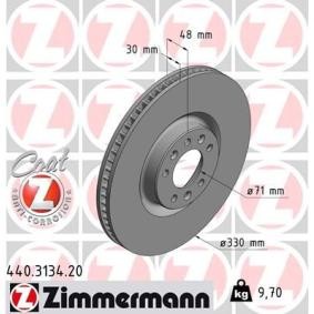 Achetez des Disque de frein ZIMMERMANN 440.3134.20 à prix pour 78,48 €