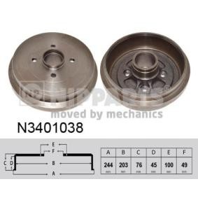 Comprar Tambor de freno de NIPPARTS N3401038 a bajo precio de 114,77 €
