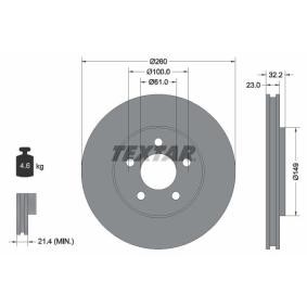 Bremsscheibe 92271603 von TEXTAR günstig für 60,12 € online kaufen