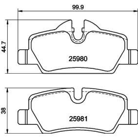 Bremsbeläge MDB3438 für Cabrio (F57) für 46,01 CHF