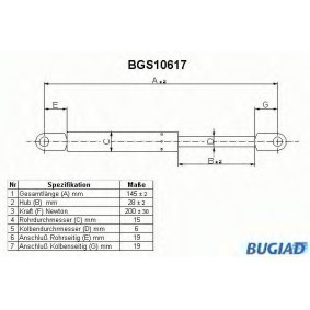 Gasfeder, Sitzverstellung BGS10617