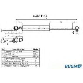 Heckklappendämpfer BGS11118