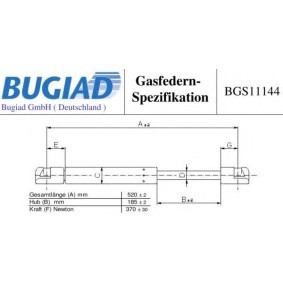 Achetez des Vérin de coffre BUGIAD BGS11144 à prix pour 19,83 €