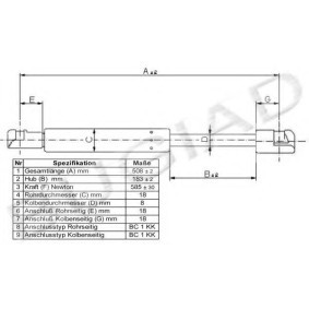 Achetez des Vérin de coffre BUGIAD BGS11167 à prix pour 23,98 €