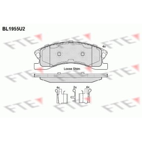 Bremsbeläge BL1955U2 von FTE günstig für 44,63 € online kaufen