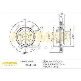 Comprar Disco de freno de FREMAX BD-4138 a bajo precio de 139,87 €