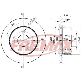 Comprar Disco de freno de FREMAX BD-5115 a bajo precio de 48,10 €