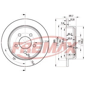 Comprar Disco de freno de FREMAX BD-5116 a bajo precio de 70,42 €