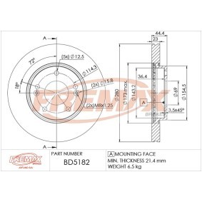Acquista Disco freno da FREMAX BD-5182 a buon mercato per soli 76,86 €