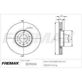 Comprar Disco de freno de FREMAX BD-9004 a bajo precio de 91,58 €