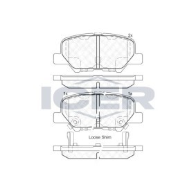 Compre Pastilhas de travão da ICER 182118 a um preço baixo por 30,66 €