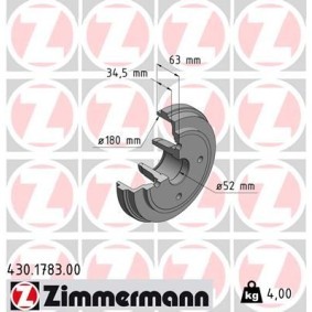 Bremstrommel von ZIMMERMANN