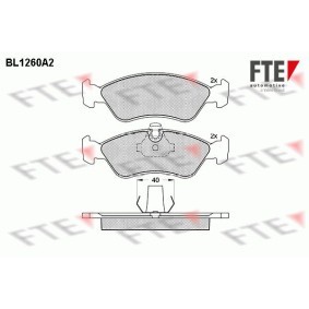 Achetez des Plaquettes de frein FTE BL1260A2 à prix pour 28,32 €