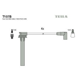 Compre Jogo de cabos de ignição da TESLA T107B a um preço baixo por 25,87 €