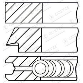 Achetez des Jeu de segments de pistons GOETZE ENGINE 08-428200-00 à prix pour 27,65 €