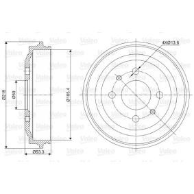 Comprar Tambor de freno de VALEO 237024 a bajo precio de 35,78 €