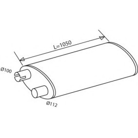Mittel- / Endschalldämpfer 28325 für IVECO