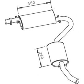 Mittel- / Endschalldämpfer 33334 für PEUGEOT