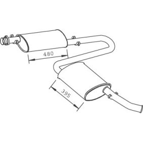 Mittel- / Endschalldämpfer 33336 für PEUGEOT