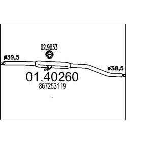Køb Udstødningsrør af MTS 01.40260 til den lave pris 406,11 DKK